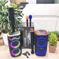 Altavoz Profesional Bluetooth D26(2.1) para Fiestas con Micrófono Inalámbrico, Altavoz de Karaoke Portátil con Luz LED, Sistema de Audio para Exteriores y Hogar