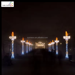 Décorations lumineuses d'extérieur LED 2D/3D, grandes bougies décoratives pour Diwali et Noël - Product Image 6