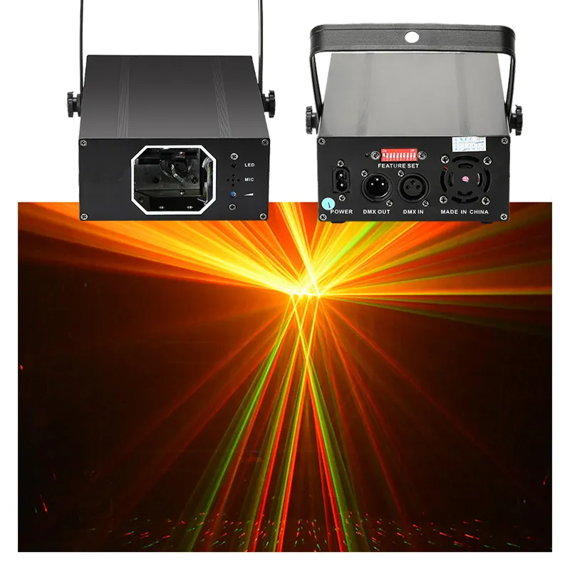DMX Proyektor Lampu Disko LED 360Mw, Proyektor Sinar Laser dengan Pola untuk Pesta <span class=keywords><strong>Keluarga</strong></span>/Klub Mini/KTV/Dj/Lampu Disko