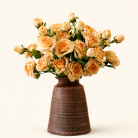 Bouquet de roses artificielles, 10 têtes par bouquet, plusieurs couleurs au choix, mélange de couleurs personnalisé pour la décoration de la maison, des tables de mariage