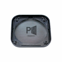 Couvercle de grille de haut-parleur carré de 4 pouces en acier noir pour système audio automobile Installation sans perçage