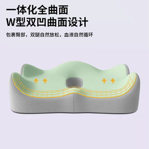 Memory Foam Seat Cushion With Cutout For Tailbone Relief Office Chair Use Breathable Non Slip Durable Support Pad - Product Image 4