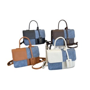 Wholesale 2026 Niche Color Block Mini <b>Square</b> Bag Textured Crossbody Single Shoulder Handbag - Product Image 5