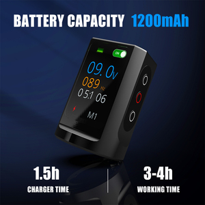 เครื่องสักไร้สายปรับระยะชักได้ 2.7-4.5 มม. พร้อมแบตเตอรี่คู่ ชุดอุปกรณ์สักไฟฟ้าพร้อมหมึก - Product Image 5