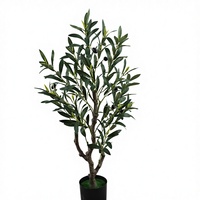 2025 nouveau Style olivier artificiel en plastique plantes en pot Faux arbre vert pour la décoration intérieure extérieure
