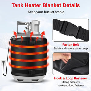 Chauffe-bouteille de gaz GPL, couverture chauffante pour réservoir de propane, chauffe-bouteille de gaz pour réservoirs de 20, 30, 40 lb - Product Image 3