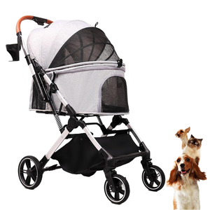 छोटे मध्यम कुत्तों और बिल्लियों के लिए 45 पाउंड तक की यात्रा लाइट ढहने से 4-पहिया - Product Image 1