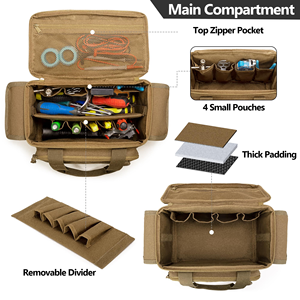 Bolsas de Herramientas Resistentes de Boca Ancha, Gran Capacidad, Bolsa de Herramientas Resistente de 14.41 X 8.5 X 8.11 Pulgadas para Reparadores - Product Image 6