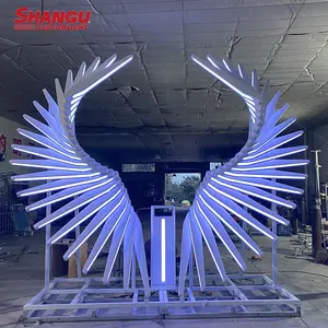 Özelleştirmek Ip65 PVC Led peyzaj işıkları açık 3D su geçirmez melek Wings Motif ışık motifi ışık