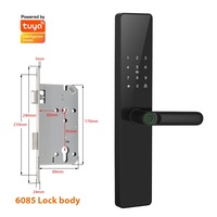 Serrures de porte intelligentes avec sonnette intégrée, application Wifi, carte biométrique, mot de passe, empreinte digitale, pour maison connectée