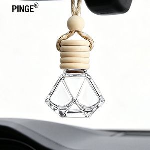 Bulk Empty <strong>Car</strong> Perfume <strong>Diffuser</strong> Glass Bottle Hanging Air Vent 10ml Brown Round Fragrance Scent Aroma Freshener - Product Image 2