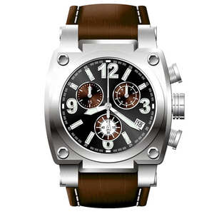 Reloj Cuadrado Grande de Lujo con Diamantes, Caja de Acero Inoxidable, Movimiento de Cronógrafo Japonés o Suizo U6128 - Product Image 6