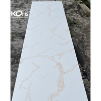 Plan de travail de cuisine en pierre artificielle Koris, quantité, feuille de marbre artificiel blanc, surface solide en acrylique