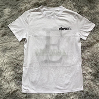 DENIMGUYS hommes vêtements en gros à manches courtes blanc couleur unie broderie Logo anneau filé coton hommes t-shirts