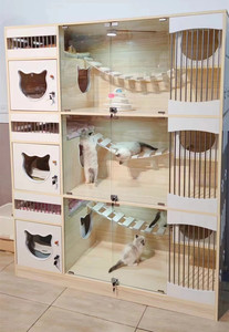 Katzen-Villa aus Holz, Indoor-Katzenkäfig, Villa für Haustiere, Nutzung in Zoohandlungen, Casa Para Gatos - Product Image 4