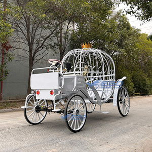 Carruaje Eléctrico de Lujo Grande Estilo Cenicienta, Escultura de Calabaza Totalmente Dorada de Alta Calidad, Transporte Especial - Product Image 1