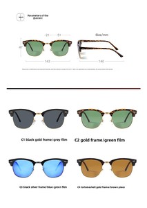 แว่นกันแดดทรงนักบินสีดำสไตล์เรโทร พรีเมียม ป้องกันรังสียูวี 400 ทันสมัยสำหรับทุกเพศ เหมาะสำหรับการเดินทาง สีทอง แฟชั่นหรูหราสำหรับทุกเพศ - Product Image 4