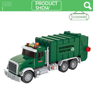 Reibungs stadt diy Müllwagen Spielzeug Plastik kinder mit leichtem Ton - Product Image 2