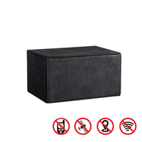 Faraday Key Fob Protector Box Anti-Theft PU RFID Block Signal Key Box para llaves de coche y tarjetas de teléfono móvil