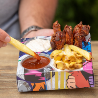 Tianxiang Emballage de conteneur de restauration rapide conception personnalisée populaire boîte de papier frites poulet aile Burger frites avec logo