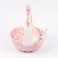 Panier de fruits de pâques en céramique, Style Unique, réglable, à biscuits, bonbons personnalisés pour décoration de la maison