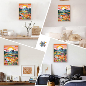 Pittura murale di paesaggio colorato dipinto a mano creativa <span class=keywords><strong>per</strong></span> la pittura di <span class=keywords><strong>numeri</strong></span> personalizzati <span class=keywords><strong>per</strong></span> la decorazione della casa degli <span class=keywords><strong>adulti</strong></span> - Product Image 2
