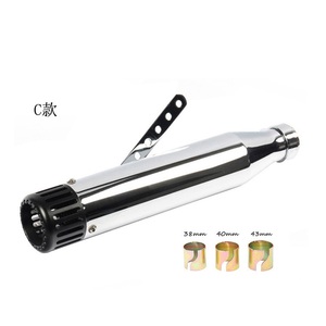 Silencieux universel pour moto Silencieux d'échappement pour moto chromé - Product Image 2