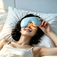 Masque de sommeil chaud et froid avec lumière de réveil au lever du soleil, masque oculaire rechargeable, thérapie par chaleur et froid pour les yeux secs et gonflés, réveil matinal doux