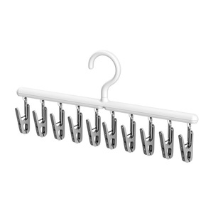 Multi Clip Drying <b>Rack</b> Sock Organizer Gray And White Hook Type Clothing Organizer For Balcony Windproof Use - Product Image 5