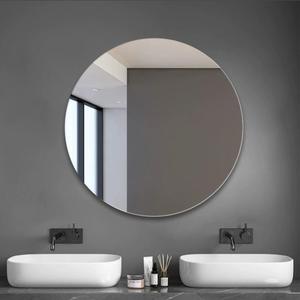 Miroir décoratif en verre trempé ultra-clair avec cadre en alliage d'aluminium argenté pour salle de bain, sol, mur, salon - Product Image 4