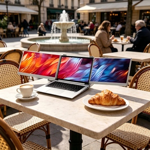 Moniteur de jeu <span class=keywords><strong>portable</strong></span> OEM/ODM 14 pouces IPS Type C Plug and Play extensible Full HD avec haut-parleur intégré S6 - Product Image 1