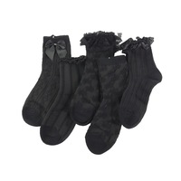 Chaussettes mi-mollet en coton respirant pour femme, style JK, tricotées, unies, printemps, été, automne