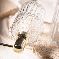 Distributeur de savon à pompe en verre et ABS de 2 pièces en gros Ensemble d'accessoires de salle de bain avec composants haut de gamme