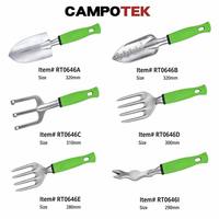 Umtopfblattschaufel 320mm Polierte Metallklinge Duale Zoll-MM-Tiefenskala Schwarzer Halsring Ergonomischer Grüner Griff Gartenwerkzeug