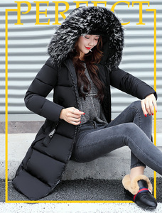 Swickparty-veste longue d'hiver pour <span class=keywords><strong>femme</strong></span>, manteau rembourré, à capuche, Slim - Product Image 4