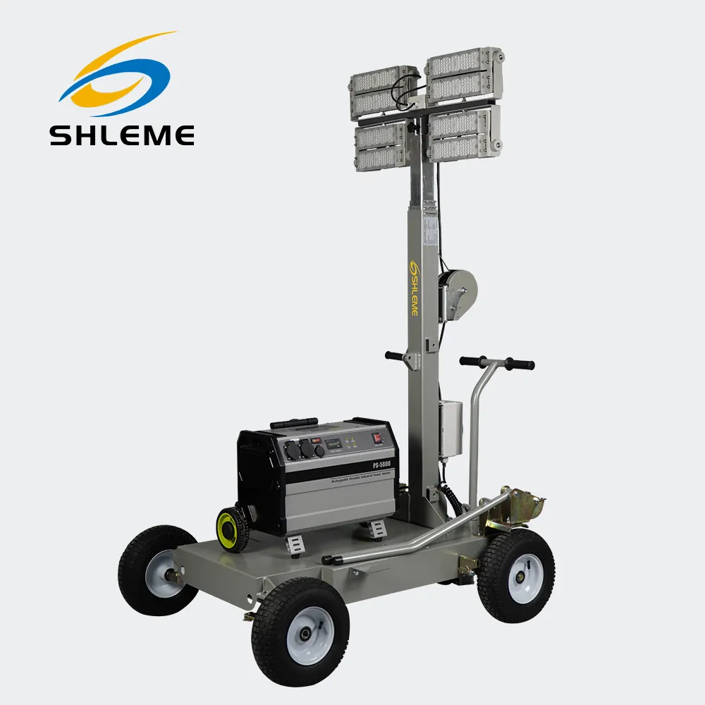 SHLEME 4*100W mobile led lamp portable generator light tower