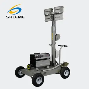 SHLEME 4*100W 모바일 led 램프 휴대용 발전기 라이트 타워