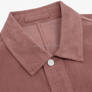 Veste de travail en velours côtelé de coton pour <span class=keywords><strong>homme</strong></span>, personnalisable avec étiquette privée, avec poches, OEM ODM, vente en gros, rose poudré, manches longues, style rétro, veste de travail - Product Image 2