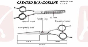 Logo personnalisé pour kit de ciseaux de coiffure professionnels de 6 pouces 9CR, roulement à billes CNC, <span class=keywords><strong>acier</strong></span> inoxydable japonais 440C - Product Image 5