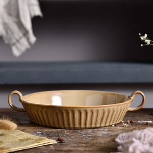 <span class=keywords><strong>Plats</strong></span> à gratin ronds en porcelaine - <span class=keywords><strong>Plats</strong></span> de cuisson pour four, moules à lasagna en céramique de 850 ml, ustensiles de cuisson résistants au four pour la cuisine et la préparation de gâteaux - Product Image 2