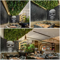 Plantes suspendues artisanales, plantes grimpantes suspendues au plafond, plantes suspendues artificielles pour restaurant avec lumières, jardins domestiques, café