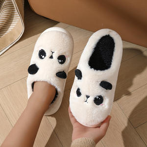 รองเท้าแตะคู่รักนักเรียนลายการ์ตูนขนปุยสำหรับใช้ในบ้าน พื้นหนา สไตล์ฤดูหนาว - Product Image 3