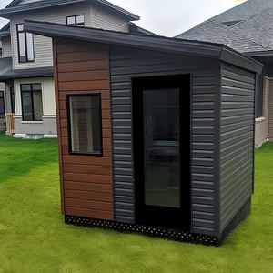 Sauna d'extérieur de qualité supérieure pour 4 personnes, en cèdre rouge, infrarouge, pour jardin, petit espace - Product Image 6