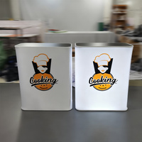 Table de comptoir de présentation portable en gros Tables de promotion pliables en aluminium en tissu et à lumière LED pour salons professionnels