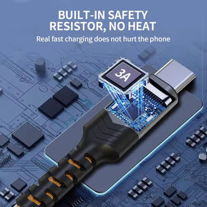 <span class=keywords><strong>Cable</strong></span> Magnético Tipo C con Trenzado de Nailon, Carga Rápida de 60W, Transferencia de Datos de 1M, Sin Enredos, Cobre Puro para <span class=keywords><strong>iPhone</strong></span>, Samsung, Huawei - Product Image 3