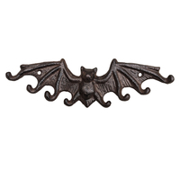 Crochet mural en fonte en forme de chauve-souris, décoration gothique pour la maison, support mural pour salon, chambre, salle de bain, cuisine, décoration gothique d'Halloween