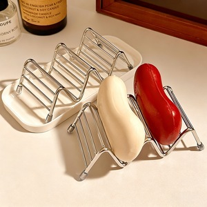 Porte-savon mural moderne en acier inoxydable pour hôtel avec drain - Product Image 3