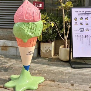 Scultura Decorativa a Forma di Cono <span class=keywords><strong>Gelato</strong></span> Gigante, Modello Ornamentale da Terra per Negozi di Tè al Latte e Punti di Check-in - Product Image 4