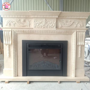 Китайский камин, бежевый мраморный камин, французский натуральный мраморный камин, объемный мраморный камень, накидка, камень - Product Image 3