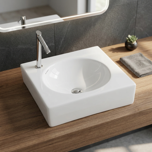 Lavabo salle de bains, Faux pierre, évier de salle de bains, bol de comptoir rond, petite Table, Surface solide, prix de Lavabo - Product Image 3